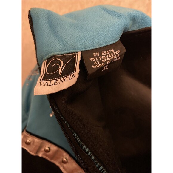 Valencia OOAK Equestrian Show Shirt Womens XL Rodeo Horseshoe Bling Cosplay - Picture 7 of 11